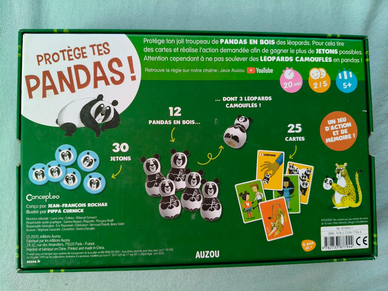 Bordspel Bescherm je panda's van Auzou 5 jaar + – photo 3